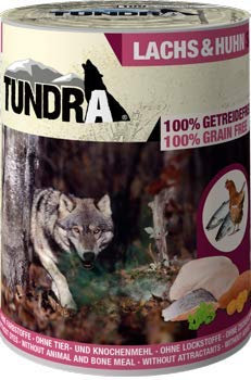 Tundra Nassfutter Hundefutter Lachs & Huhn - getreidefrei (6 x 400g)