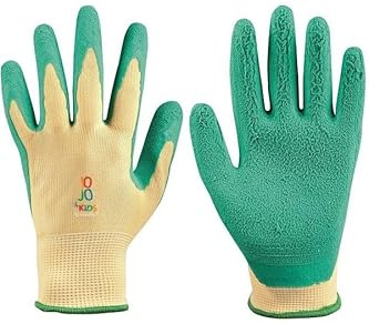 3Kamido Junior Arbeitshandschuhe für Kinder JO-JO-4 KIDS 5-7 und 8-11 Jahre, Schutzhandschuhe, Kinder Gartenhandschuhe, Arbeits Garten Handschuhe (1 Paar, 8-11 years)