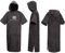 Brunelli Poncho Überzieher Bademantel Handtuch Schwimmen Kite Surfen Black