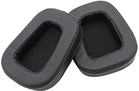 Almencla 2 Stück Schaum Kissen Ohrpolster für Logitech G933 G633 G533, Schwarz