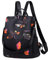 Wishliker Femme Occasionnel Sac à Dos Anti-vol Sacs À Bandoulière,Papillon Rouge