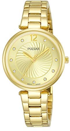 PULSAR Damen Analog Quarz Uhr mit Metall Armband PH8494X1