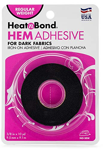 HeatnBond Thermoweb Saumkleber für dunkle Stoffe, 1,9 cm x 9,1 m, Einheitsgröße, Schwarz
