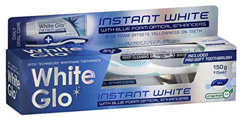 White Glo Instant White Optic Technology Whitening Toothpaste + Toothbrush