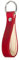 TORRO Genuine Leather Keyring with 2.5cm Diameter Brushed Metal Split Ring (Red)