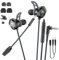 BlueFire In-Ear Kopfhörer mit abnehmbares Mikrofon, Geräuschreduzierung, Lautstärkeregler, In-Ear Gaming Kopfhörer für PS4, Xbox, PC, Laptop (Schwarz)