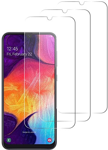 QUITECO Panzer Schutz Glas für Samsung Galaxy A20 / Galaxy A30 / Galaxy A50, ES IST NICHT FÜR A20e [3 Stück] Schutzfolie Glas Display Panzerfolie Schutzglas