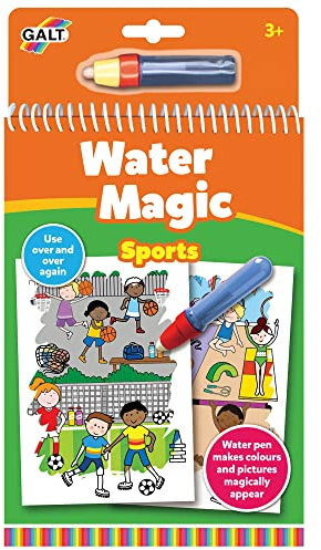 WATER MAGIC Sports, Reusable Childrens Colouring Book - Ages 3 Years Plus | Fun, Mess-Free Kids Colouring & Drawing Activity - Reusable Picture Book - Colour & Reveal Hidden Pictures with the Water Pen