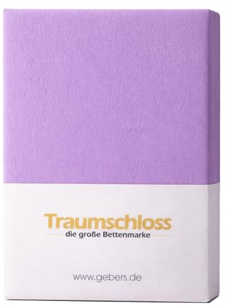 Traumschloss Premium Feinbiber Spannbetttuch für besten Schlafkomfort - extra warmes Gefühl für den Winter, Farbe:lila, Größe:90-100x200