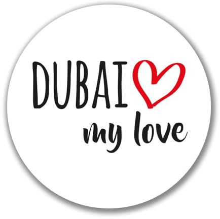 Huuraa Aufkleber Dubai my love Geschenk 10cm Sticker Dubai Geschenkidee