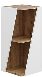 Vicco Midischrank Benno, Weiß/Eiche, 31.6 x 70.5 cm mit offenen Ablagen