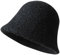HOMDECR Glockenhut Vintage Wolle Wintermütze Damen Winter Filzmütze Warm Wollmütze Elegant Winterhut Filz Damenmütze Klassisch Einheitsgröße Schlapphut Für Reisen Freizeit (Schwarz)