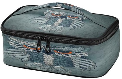 Kleine Lunchtasche mit Eulen-Motiv, für Männer und Frauen, isolierte Lunchbox, Kinder-Lunch-Tasche, Lebensmittelbehälter, Kühltasche, wiederverwendbare Snack-Tasche