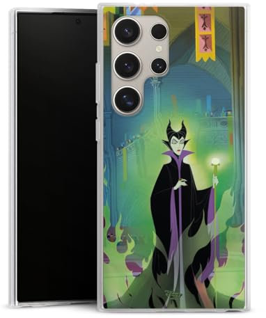 Silikon Hülle kompatibel mit Samsung Galaxy S24 Ultra Case transparent Handyhülle Maleficent Dornröschen Disney