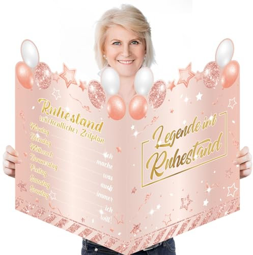 MQIAN Abschiedskarte Kollegen,XXL Karte Abschied Kollegin Freun, A2 Lustige Geburtstagskarte,Ruhestand Renteneintritt Geschenk Frau,Karte Ruhestand, Karte Rente Ruhestand,Geschenk Rente Frau