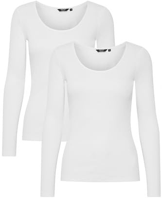 OXMO OXIskat Damen Longsleeve Langarmshirt Shirt Rundhals-Ausschnitt