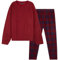 CityComfort Pigiama Uomo Set, 2 Pz Set Pile Abbigliamento da Casa - Regalo Uomo (Rosso, XL)