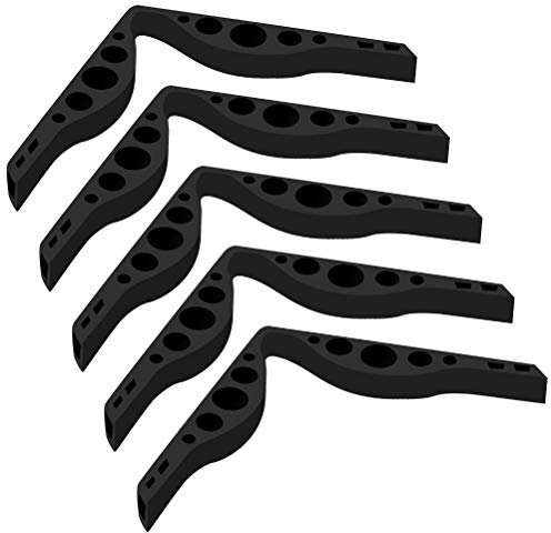 Paquet de 5 Pinces de Support de Nez Anti-Buée TPR pour Pont de Nez, pour éviter la Buée sur les Lunettes et le Masque (Noir)