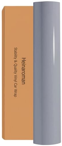 Heinaroman Autofolie für Karosserieschutz Kratzfestigkeit Air Release Technology 457 X 152CM Grau Glänzend Car Wrapping Folie Vinylfolie
