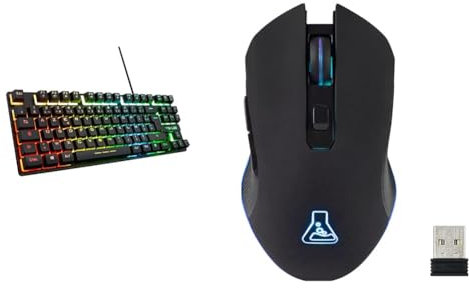 The G-Lab Keyz Caesium TKL Clavier Gamer TKL 87 Touches Filaire USB AZERTY Français, Rétro-Éclairage & Kult Helium Wireless Souris Gamer RGB sans Fil Pc Gamer, Rechargeable 3200 Dpi