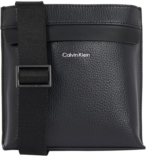 Calvin Klein Herren Umhängetasche Must Flatpack Klein, Schwarz (Ck Black), Einheitsgröße