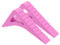 sourcing map 2 Pcs Door Stoppers for Bottom of Door, 0.83 inch Door Stops, Rubber Door Stopper Wedge, Window Stopper Door Gaps Sturdy Stackable, Pink