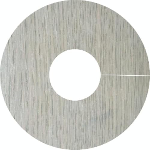 Oak Pipe Covers for Solid, Engineered Wood & Laminate Floors, 15mm Radiator Pipe Collars, Roses, Surroundings, Rings, Real Wood Oak Veneer, Slim Modern Profile, Self Adhesive (Light Grey Oak, x4)