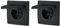 2er Pack, Unterputz Steckdose IP44, Steckklemme, All-in-One, Serie ET-1 schwarz
