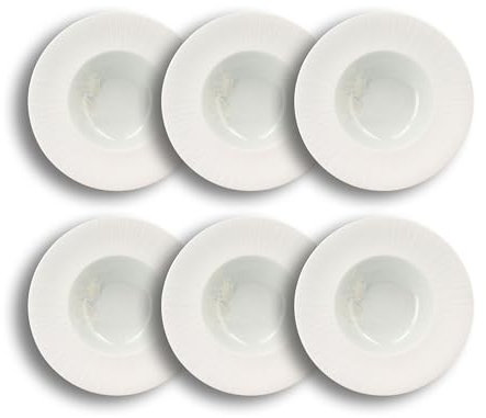 OGO LIVING - Set mit 4 Gourmet-Tellern Uru, 23,5 cm, aus Porzellan, Blau und Weiß – 2614723