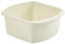 Small Washing Up Bowl Rectangular 7L Dish Washing Washtub Durable Plastic Cream Kitchen Sink Basin Cutlery Tidy