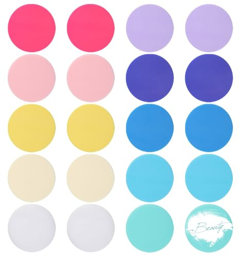CHGCRAFT 20 Stück 10 Farben 3 Zoll Acrylscheibe Rund Leere Acrylplatten ohne Loch Mehrfarbig Acryl Kreise unfertige Runde Acryl Blatt für Vinyl Schneiden DIY Projekte Gemälde Zeichen