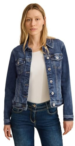 CECIL Damen B212453 Jeansjacke, mid Blue wash, M