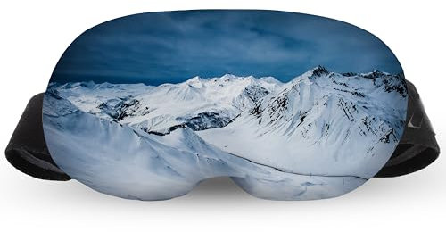 Ferocity Skibrillenschutz, Case für Snowboard Goggle, Ski Goggle Cover, Winterausrüstung zum Brillenschutz, Brillen Schutzhülle, Zubehör zum Schütz vor Kratzern, Elastisch, Farbe Mountain Storm [165]