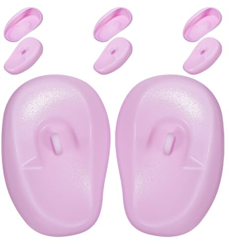 Homoyoyo 4pares Orejeras de Silicona para Teñir el Cabello Resistentes al Calor Antideslizantes Reutilizables para Uso Peluquería y Protección Auditiva Tinte