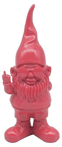 Lesser & Pavey Gnomes Home Decor Figurines & Ornaments For Home & Office | Decorative Home Accessories Statues For Indoor & Outdoor | Lovely Gifts for Women & Men Swearing Pink 15 Cm