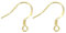 sourcing map 2Pcs Earring Hook, S925 Sterling Silver Ear Wires Fish Hooks with Flat Letter (Wire 0.7mm/21 Gauge) for Jewelry Making DIY Ear Post Supplies, Gold