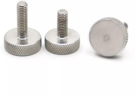 Tornillo de Mariposa de Cabeza Plana de Acero Inoxidable 304, con Cabeza moleteada Grande y Clavo de Ajuste Redondo, M3, M4, M5, M6, M8, M10 (Plata, 8 mm, M5)