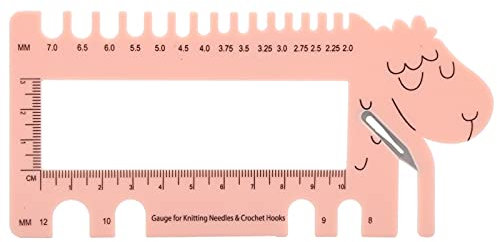 Resefinem -Plastikschafsformherrschaft für Häkelpullover -Strickfadenmessgeräte Messen und Weben für die meisten Orte mit Größendiagramm und einfacher Markierung