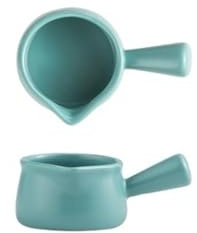 ZKALQECNF Gravy Jug Small Milk Cup Coffee Utensil With Handle Ceramic Household Sauce Dish Gravy Boat Sauce Boat(Green)