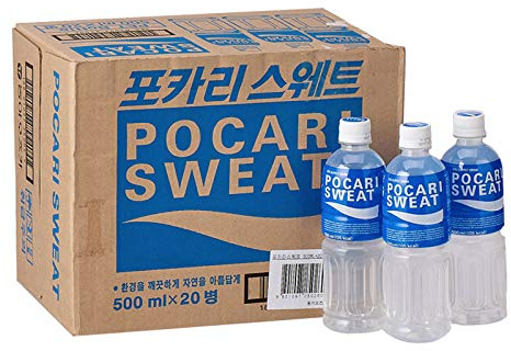 Pocari Sweat Ion Supply Soft Drink 500ml (20 Bottles) Korean Hydration Beverage with Electrolytes