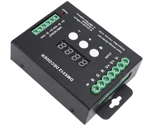 4 - Kanal DMX512 LED Decoder RGBW mit Digitalanzeige - 12V / 24V Konstantstromcontroller für Bühnenbeleuchtung