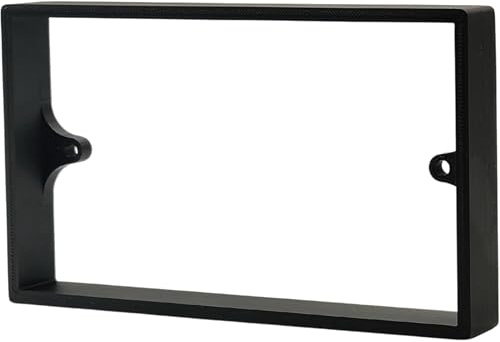 Double Socket Spacer – 2-Gang Wall Box Extender for Tiled or Panelled Surfaces – Multiple Colours & Depths (Black, 10mm)