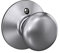 SCHLAGE F170 PLY 626 Plymouth Door Knob, One Sided Non-Turning Dummy Door Handle, Satin Chrome