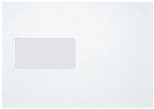 Büroring Versandtasche C5 mit Fenster SK weiß 90g