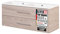 FACKELMANN Waschtischunterschrank inkl. Doppel-Gussbecken B.CLEVER/Soft-Close-System/Maße (B x H x T): ca. 120 x 48,5 x 46 cm/Möbel fürs WC oder Badezimmer/Schrank: Braun hell/Becken: Weiß
