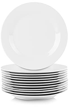 10 Strawberry Street 10.5 Catering Round Dinner Plate, Set of 12 , White