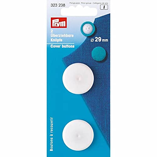 Prym - Plastic White (29mm) Cover Buttons - 1 Unit