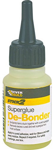 Everbuild Superglue De-Bonder 20ml - Cyanoacrylate Remover for Wood, Plastic, Metal, Glass - Clear Liquid, Low-to-Medium Viscosity