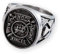 Fly Style Freimaurer/Templer Siegel-Ring für Herren aus Edelstahl, Ring Grösse:21.0 mm