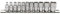 Draper 16488 1/4-Inch Square Drive Imperial 11 Piece Sockets on Metal Rail , Blue
